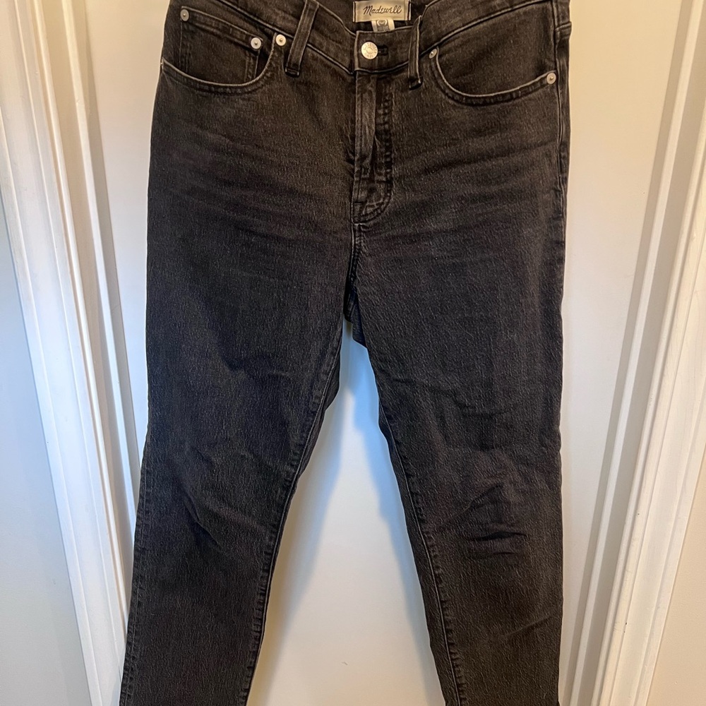 Madewell Women's Black Mid-rise Straight Leg Jeans